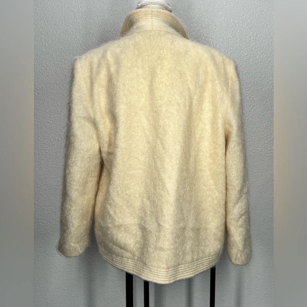 Vintage Gever Originals Beverly Hills Mohair Cream Jacket Blazer Size 10 - Picture 6 of 9